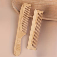 Two-piece Set Original Bamboo Wood Comb Bamboo Fine-tooth Comb Bamboo Handle Comb Hair Styling Comb