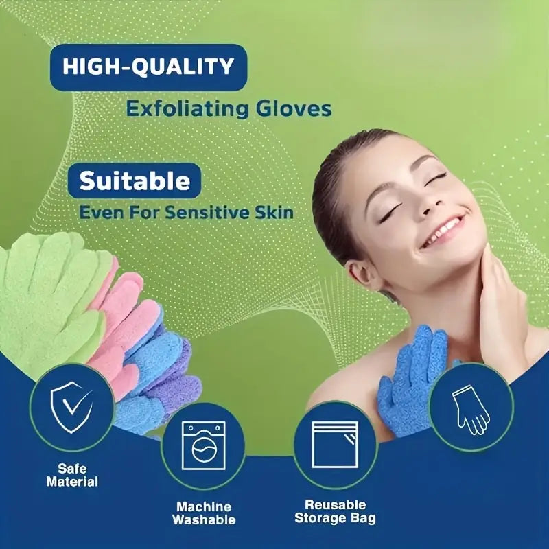 Exfoliating Scrub Gloves For Women & Men