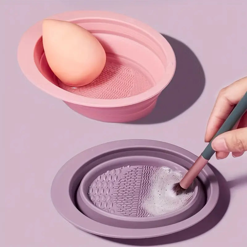 1pc Foldable Makeup Brush Cleaner Pad For Beauty Blender, Makeup Sponge And Make