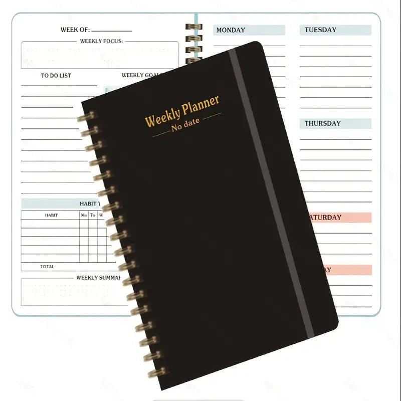 Undated Weekly Planner Notebook